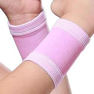 Child Volleyball Basketball Wristbands,Kids Wrist Brace,Children Sports Wrist Support(1 PAIR) (Pink)