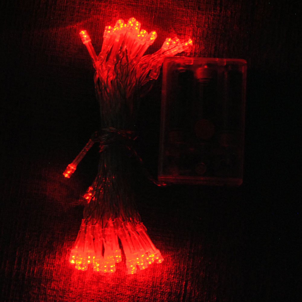 LightsGo Battery Powered Fairy Lights LED Fairy Lights 40LEDs 4M (Red)