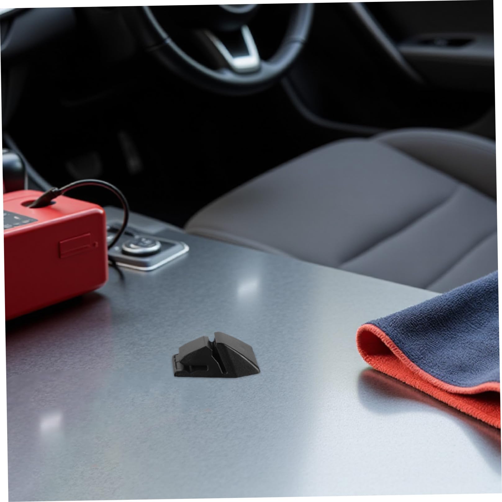 Luxshiny Clip Porte-cartes de Voiture en Abs Noir, Support Pratique pour Tickets et Cartes, Gain de Place pour Accessoires Intérieur de Voiture