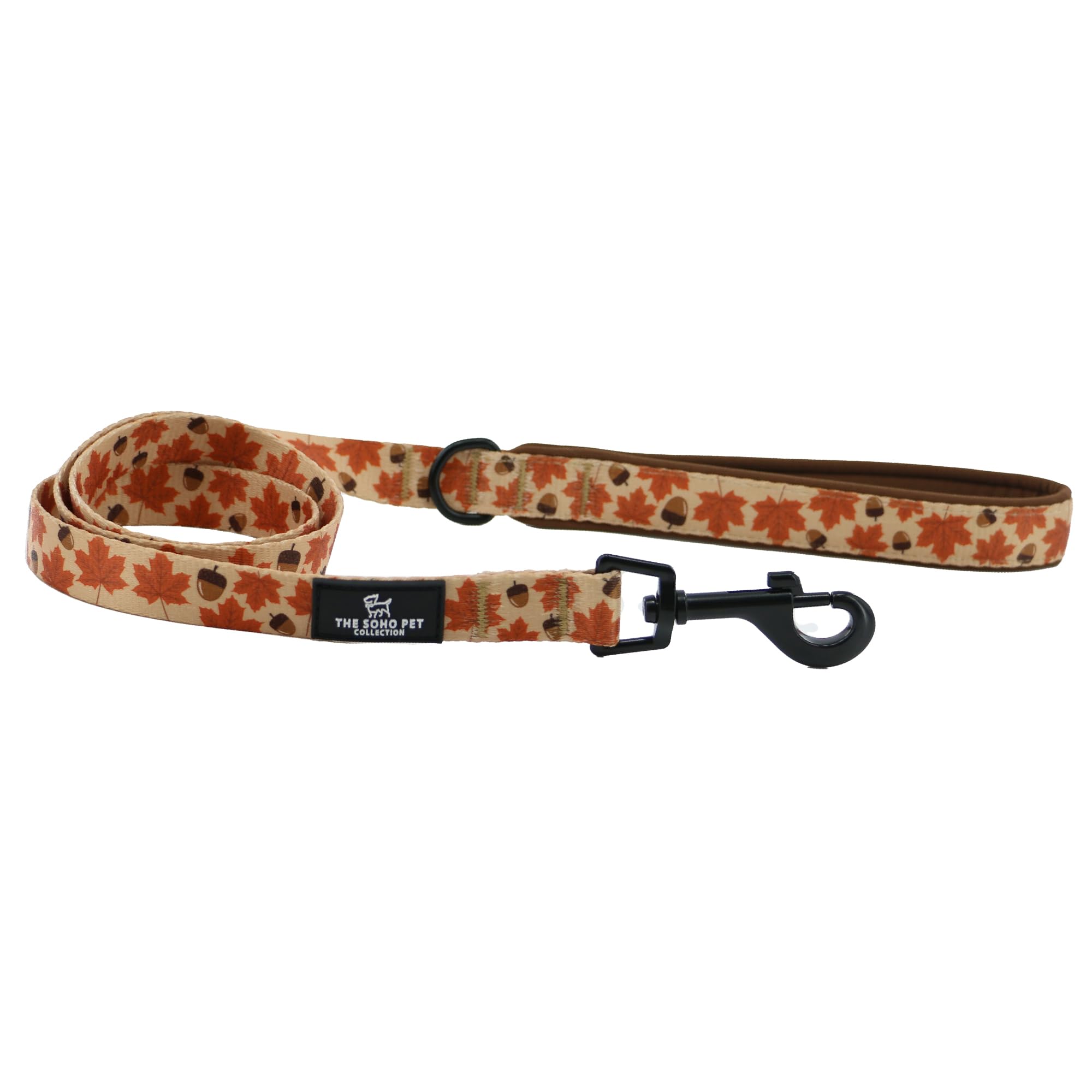 Ancol Soho Pet Collection Maple Leaf Lead - Comfortable 100% Recycled Fabric Pet Accessory - Dog Puppy Padded Handle Walking Leash