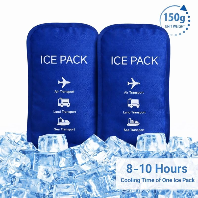 Image of suzamed Insulin Cooler Travel Case with 2 Ice Packs - EVA Insulated Medicine Organizer for Diabetes Care, TSA Approved Insulin Pen & Medication Carrying Case (Blue)