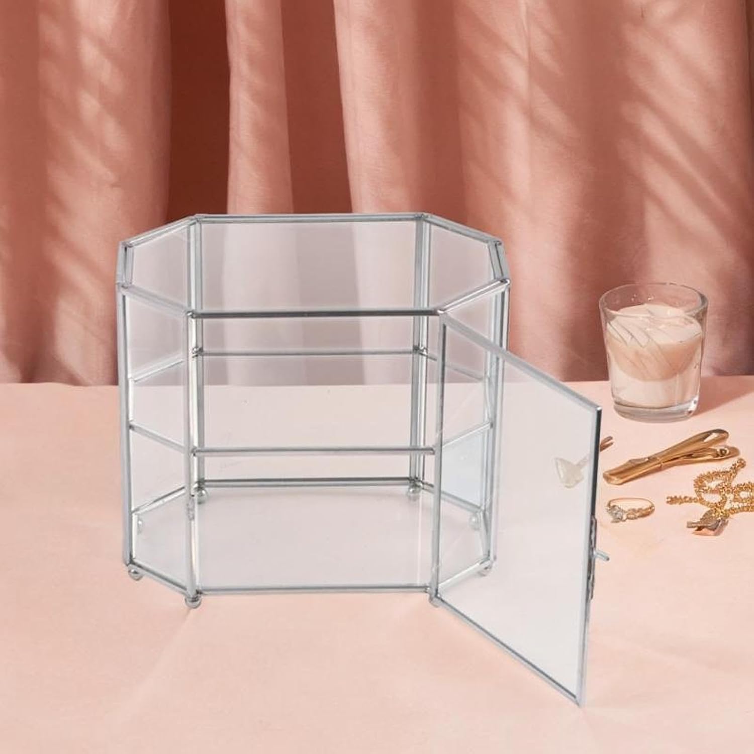 Vaveren Geometric Jewelry Display Organizer Box, Room Decoration Delicate Practical Convenient Decorative Box Home Decor for Living Room Bracelet