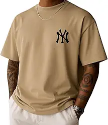 Camiseta Masculina Oversized New York Algodão Premium 30.1 Gola Redonda Estilo Casual