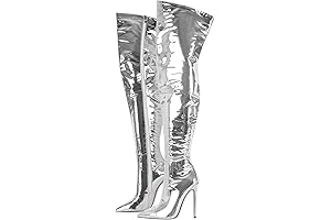 Women's Sexy Almond Toe Knee High Heeled Boots