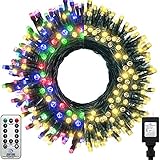 Color Changing String Lights 200 LED 66FT Christmas Lights Outdoor Warm White to Multicolor, 9 Modes...