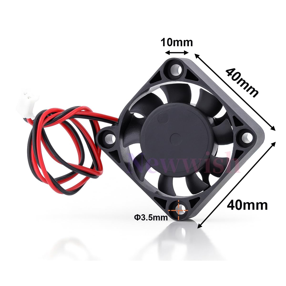 Ventola di raffreddamento 4010, 12 V, 4010, silenziosa, silenziosa, con cuscinetti idraulici CC 12 V 0,12 A, ventola senza spazzole, 40 x 40 x 10 mm, ventola di raffreddamento per stampanti 3D