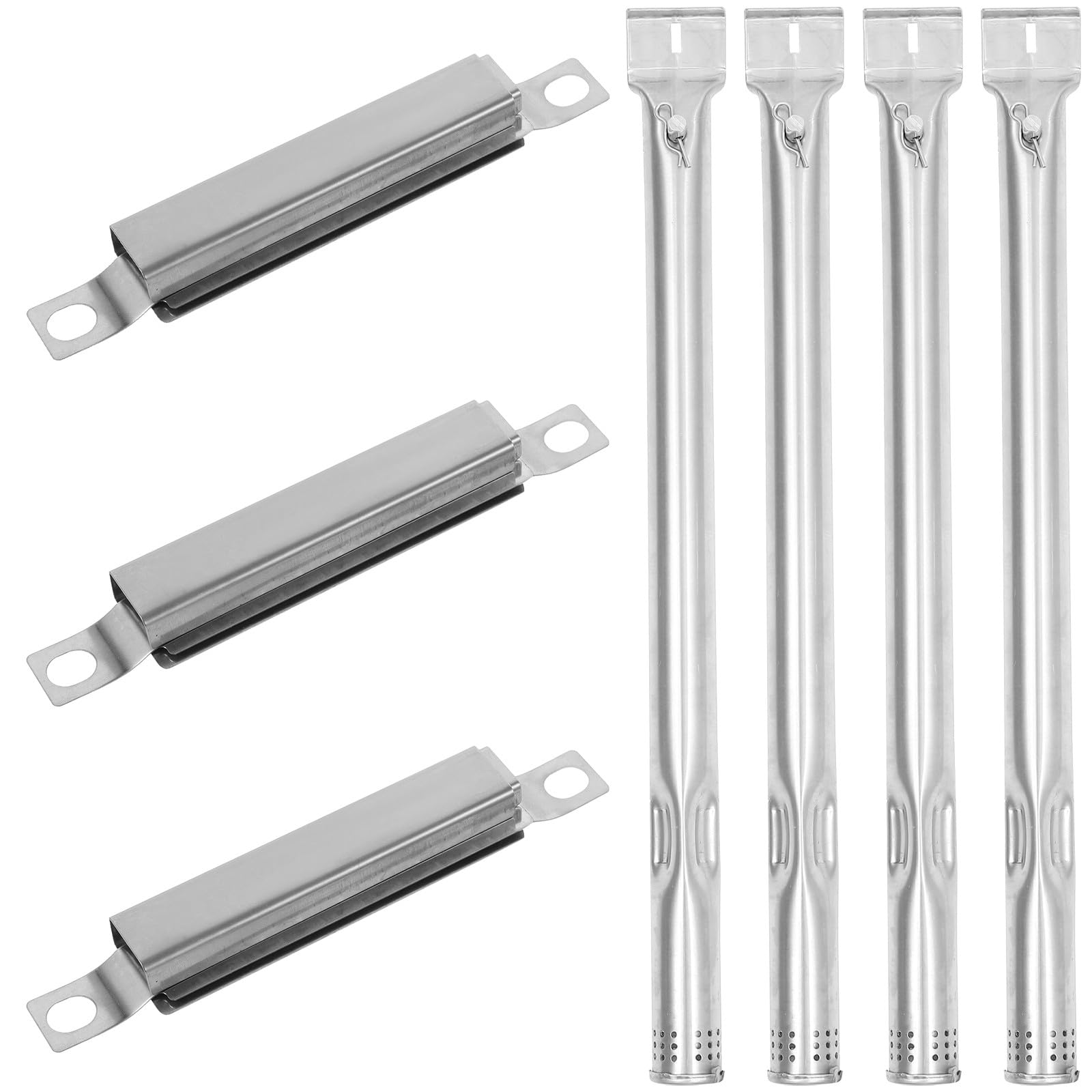 Didiseaon Set di 7 Tubi bruciatore per Barbecue a Gas in Acciaio Inox con