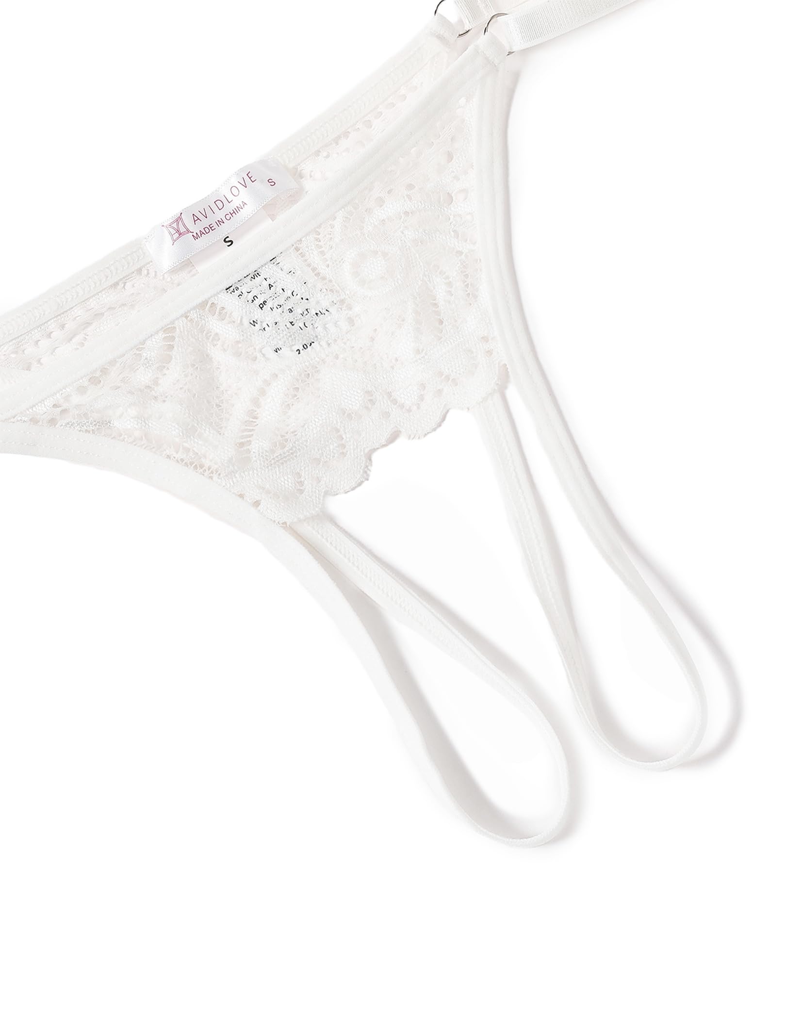 Avidlove Sexy Lingerie for Women Underwire Floral Lace Bra and Panty Garter Lingerie Sets S-XXL