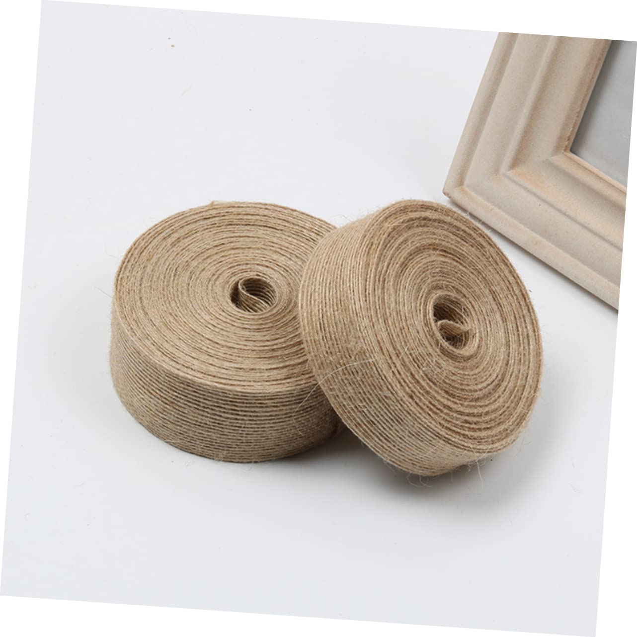 Lurrose 9rollen Burlapband Naturjute Für Bastelprojekte Hochzeitsdekoration Geschenkverpackung Floristik Rustikale Zeremonien Und Besondere Anlässe