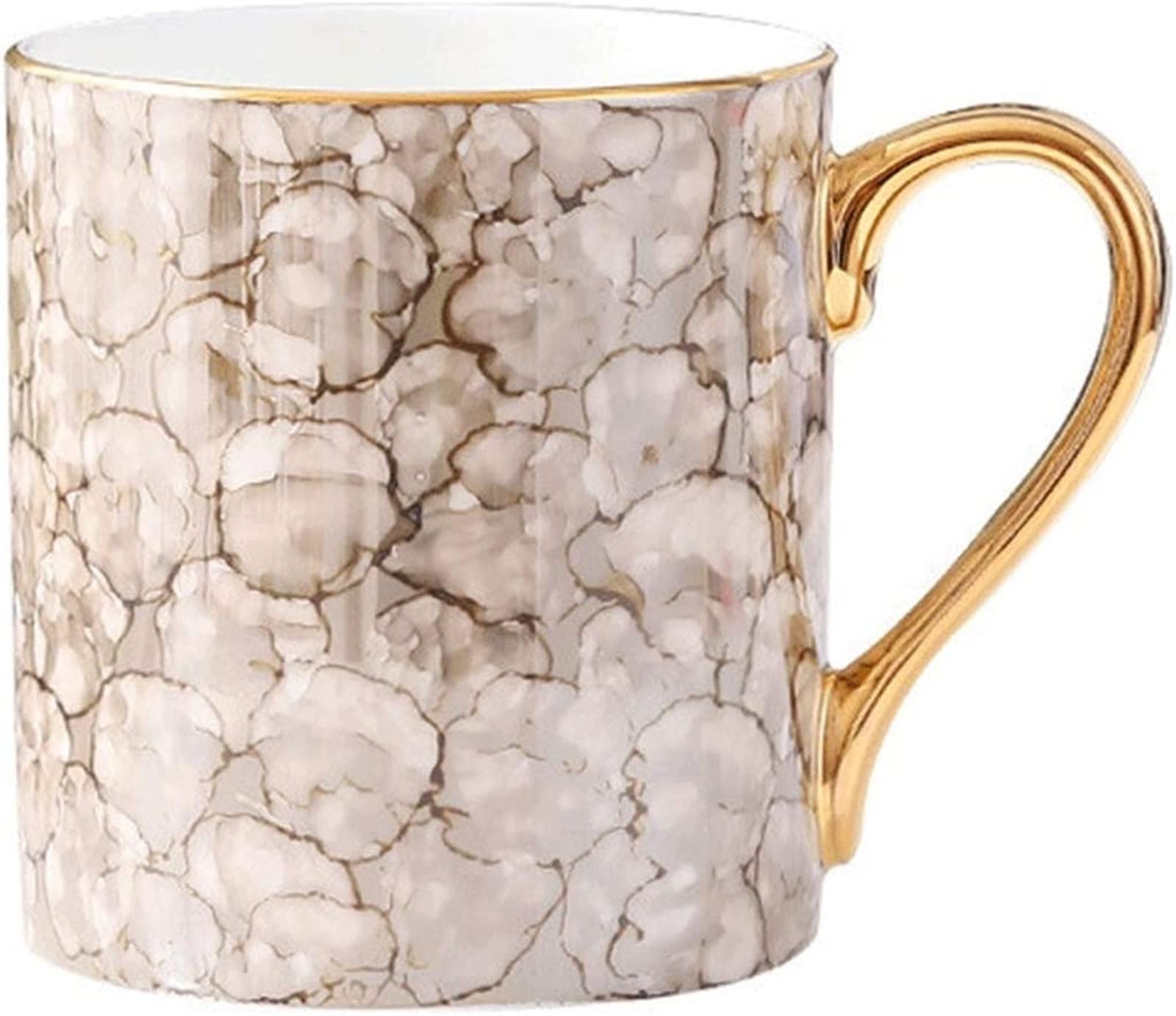 YNIYUJKL Coffee Mugs European-Style Golden Striped Bone China Coffee Mug Afternoon Tea Office Water Cup,Breakfast Cup/ 380Ml For Coffee Milk Coffee Cup