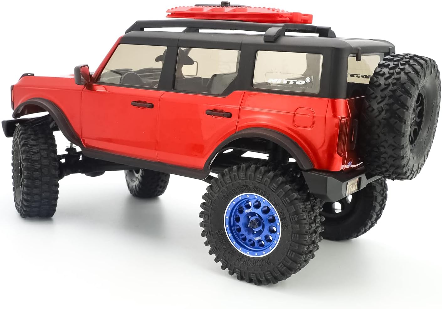 MRC 1.0 Beadlock Wheels Metal Rims Upgrades Aluminum Accessories for SCX24 Deadbolt RC Crawer Car C10 Jeep Betty (Blue)