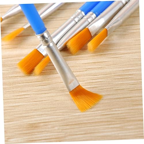 Miniatura 9 de Ciieeo Juego de 50 pinceles de acuarela para niños y niñas, herramientas de pintura de arte de pelo de nailon, juego de pinceles planos pequeños