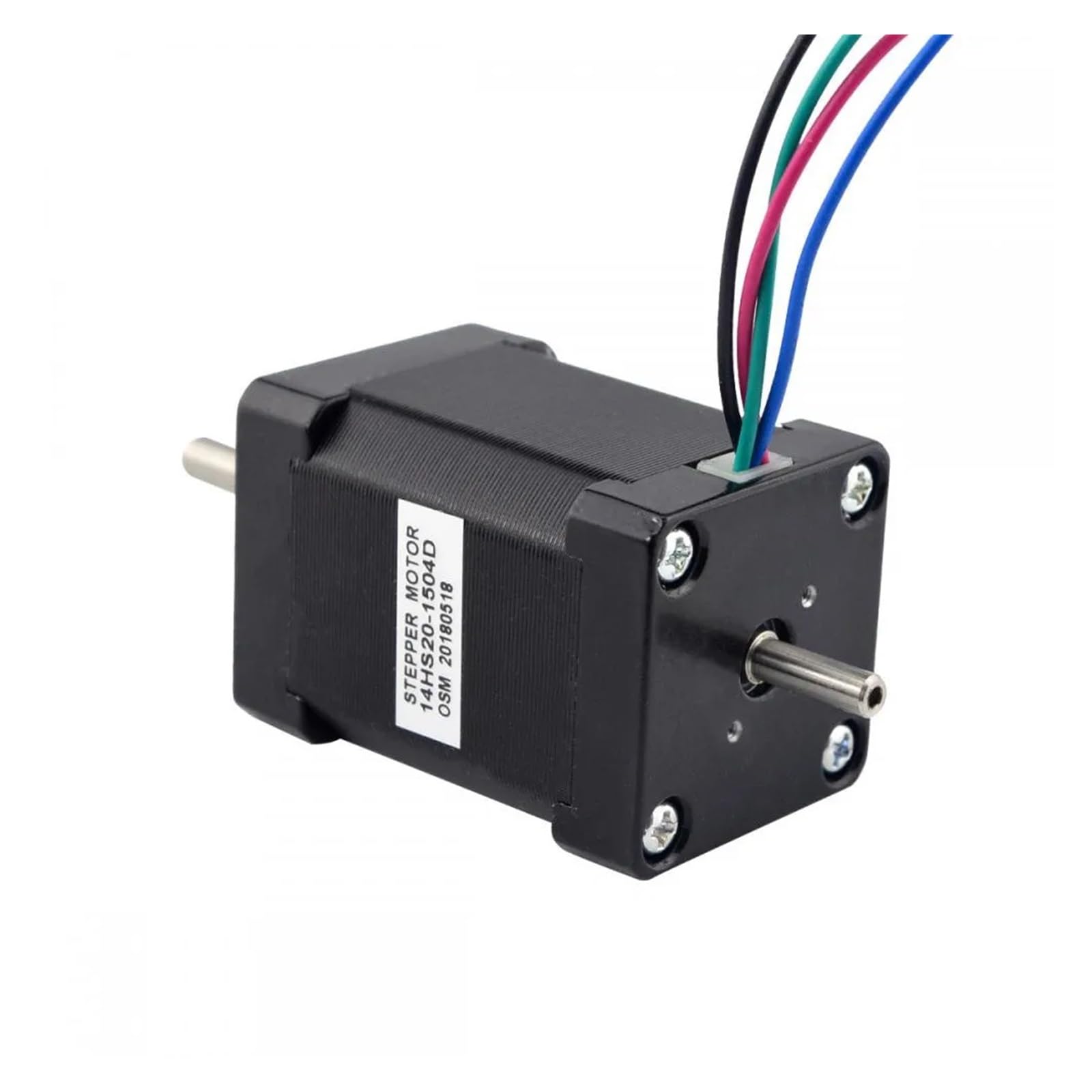Schrittmotor 4-adriger Nema 14-Schrittmotor mit Doppelwelle, 52 mm, 40 Ncm (56,8 oz.in), 1,5 A, 5-mm-Welle for CNC-3D-Drucker/Extrudermotor