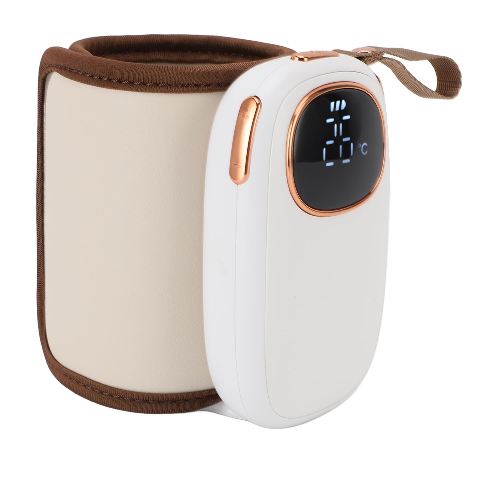 Zerodis Manchon Chauffe-biberon, Chauffe-Lait Portable USB avec Chauffage Rapide de 18 W et Température Constante, Enveloppe de Bouteille en Tissu ABS pour Les Voyages d'affaires en Plein Air, Les