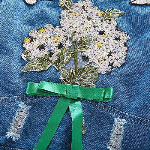 Image of ASHER FASHION Denim Jackets Girl Denim Jackets Classic Basic Button Down Coat Girls' Outwear