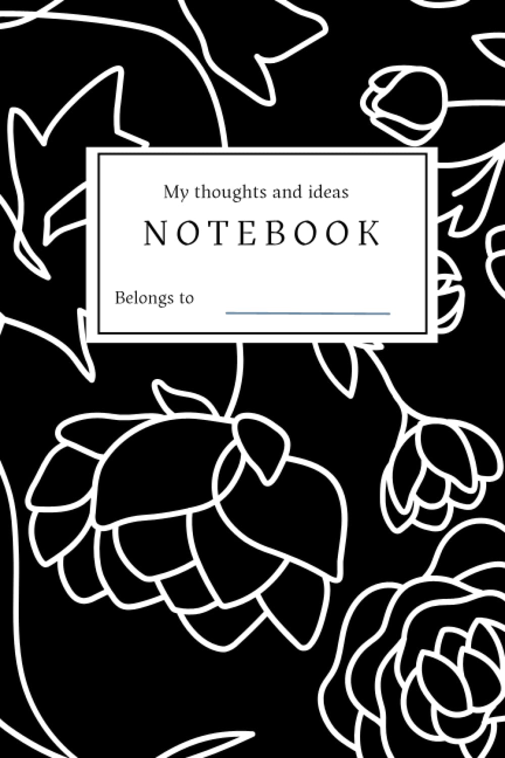 Cortex Classic Professional Notebook - 120 Pages Thoughts and ideas Black Notebook: Lined white paper Notebook | colorful paperback Aesthetic Journal, ... | Wide Lined and with Black striped cover