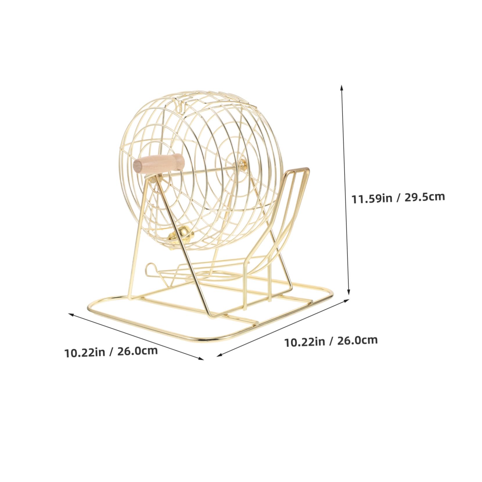 Jaula de Bingo de Hierro Mango de Madera para Niños
