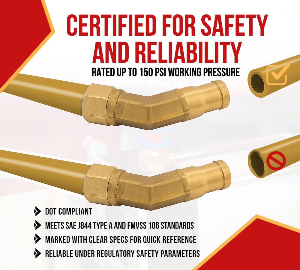 Amazon | Mytee Products 1/4インチ OD SAE J844 ナイロンエアブレーキ Amazon | Mytee Products 1/4インチ OD SAE J844 ナイロンエアブレーキ