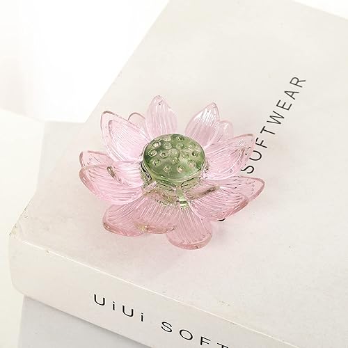 Miniatura 1 de WEISIPU Figura de fruta de cristal coleccionable, adorno pequeño de pisapapeles, adorno de cristal para decoración del hogar, centro de mesa, flor