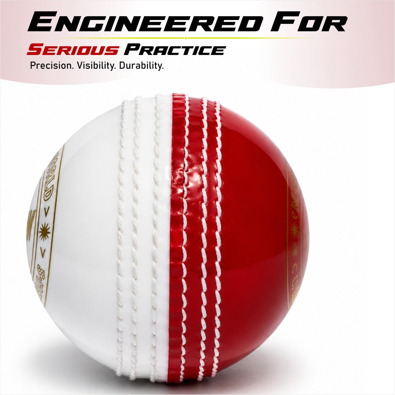 CW Spin Poly Soft Ball in White & Red Color (in Pack of 6) 1