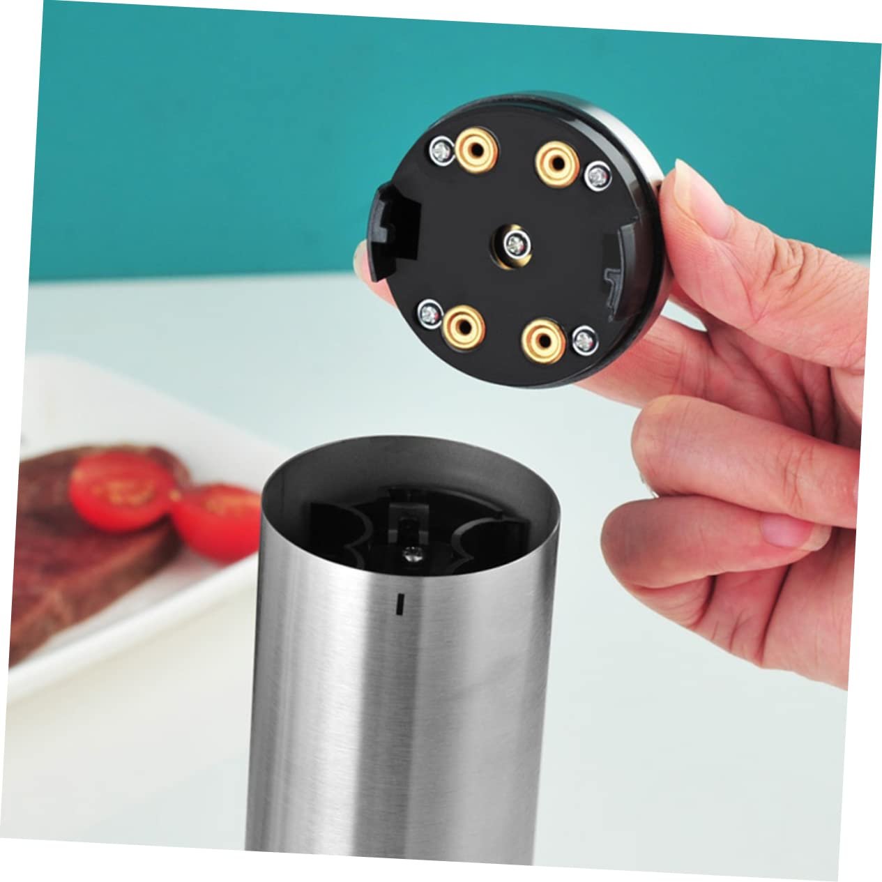 Macinino Elettrico per Pepe in Acciaio Inox, Argento