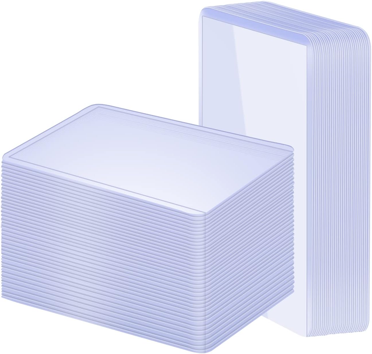 100 Pack 3"x4" Hard Plastic Card Sleeves Top Loaders for Cards