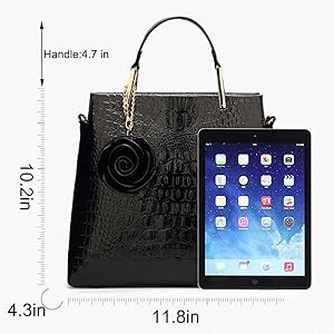 Amazon.com: XingChen Shiny Patent Leather Women Handbag
