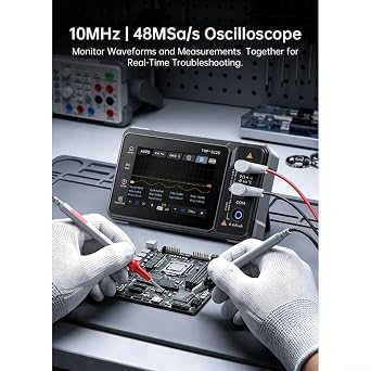 Digital Multimeter 60000 Counts TRMS with Auto Range - Professional Electrical Tester for Voltage Current Resistance - for ideal for Automotive and Home DIY - Black ABS Case(TMP-600)