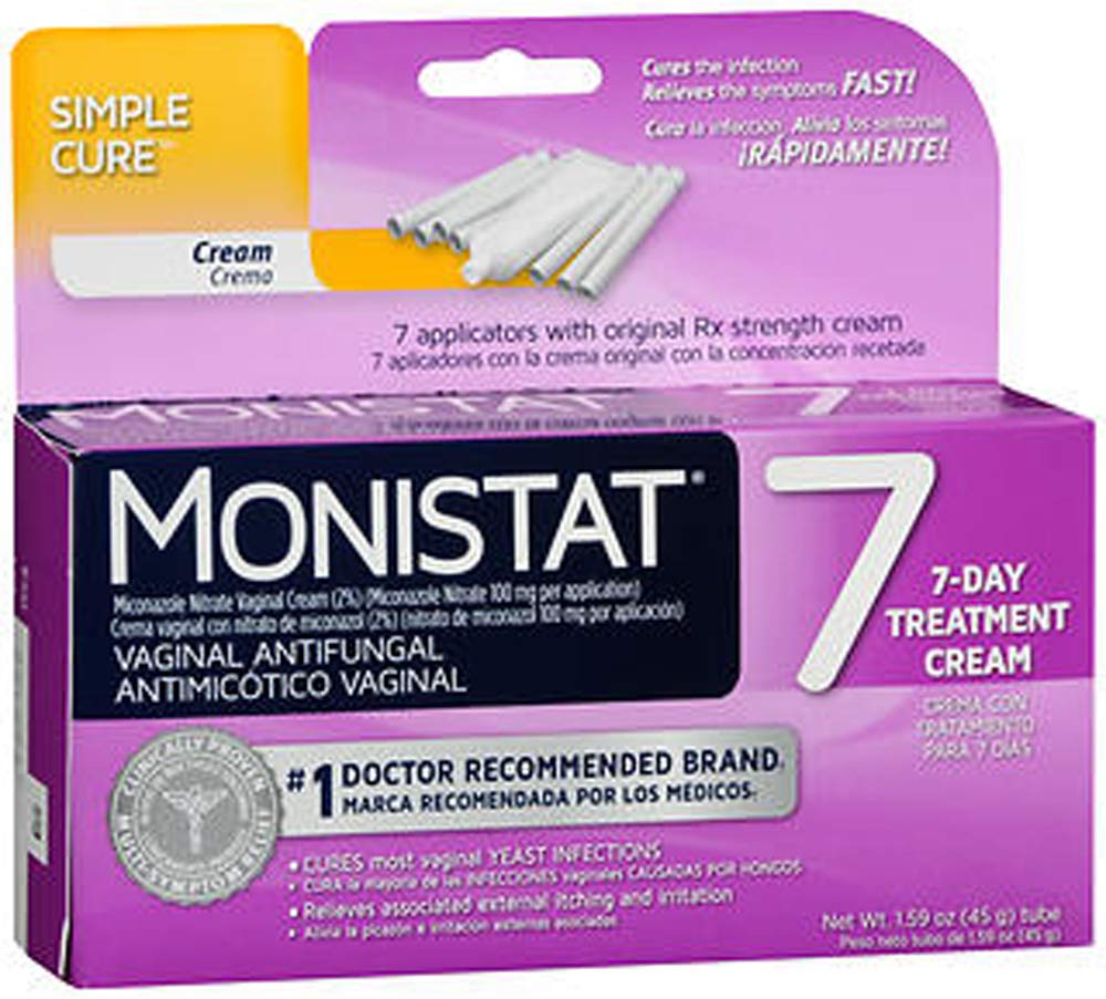 Monistat 7 Vaginal Antifungal Treatment Cream - 7 Each, Pack of 2