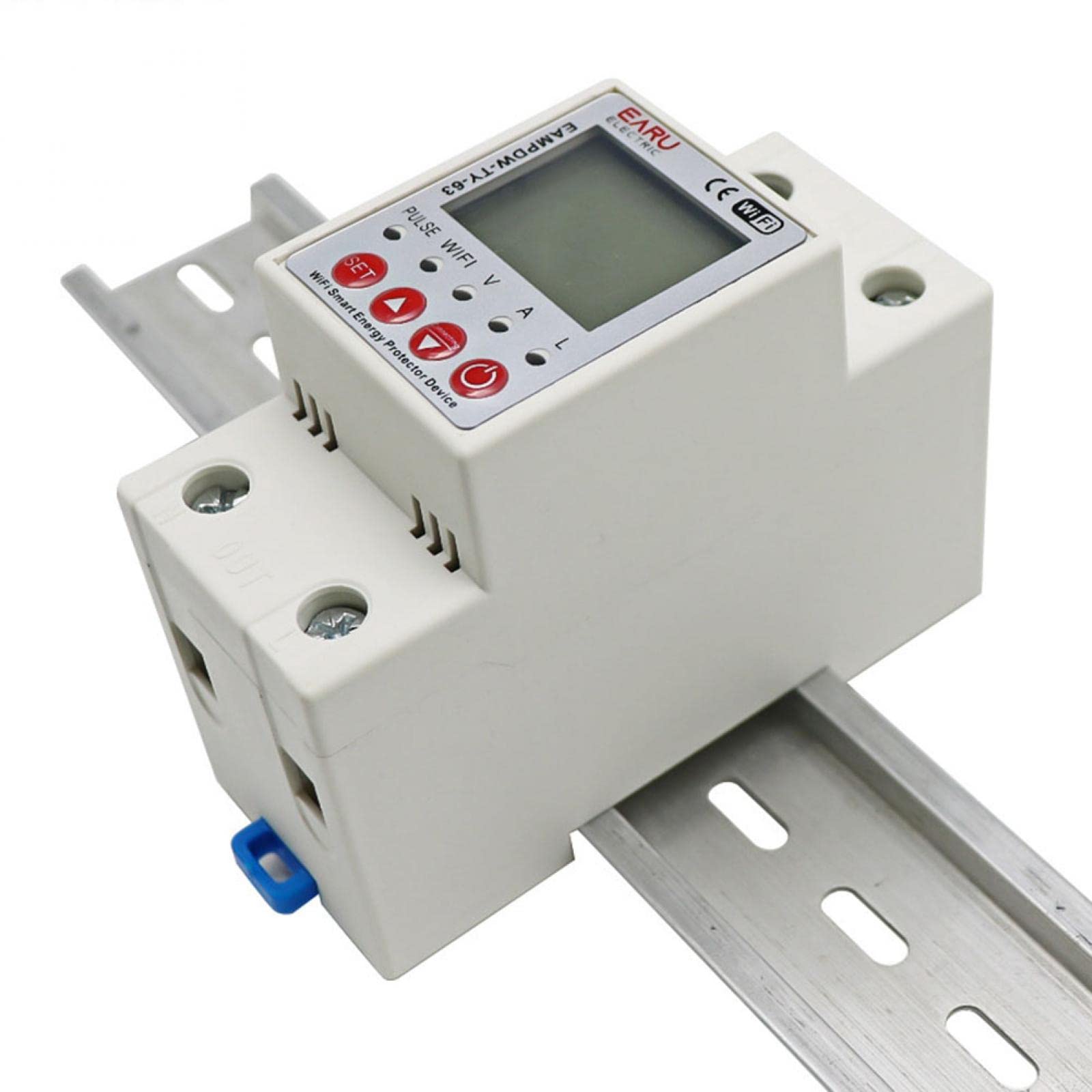 RANRAO Interruttore Automatico 2P 63A WiFi su Guida DIN 35 mm Smart Switch Controllo remoto Tramite App Tuya/Smart Life