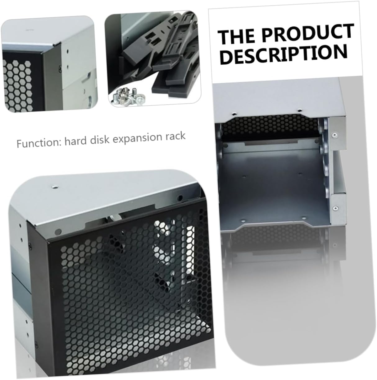 Bay NAS Cage for Case External Hard Drive Storage Box Easy Installation Heat Dissipation Design