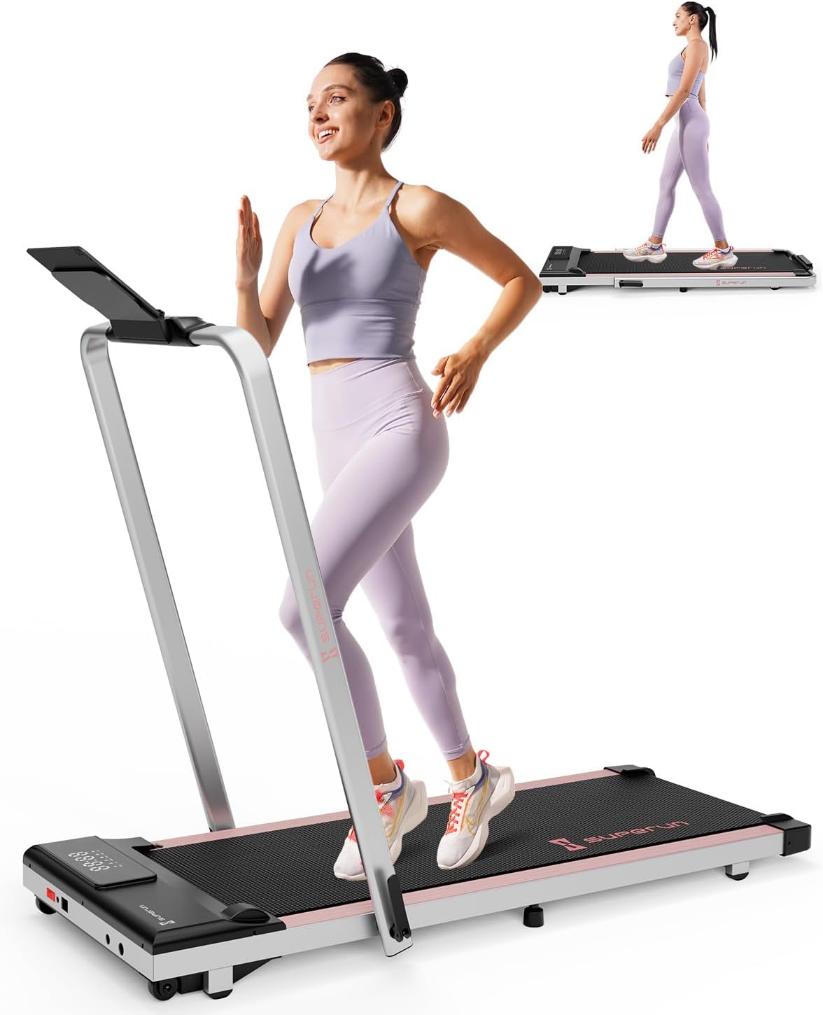 Cinta Correr Caminadora Plegable, Capacidad De 300 Libras, Almohadilla Para Caminar Caminadora Electrica Para Casa