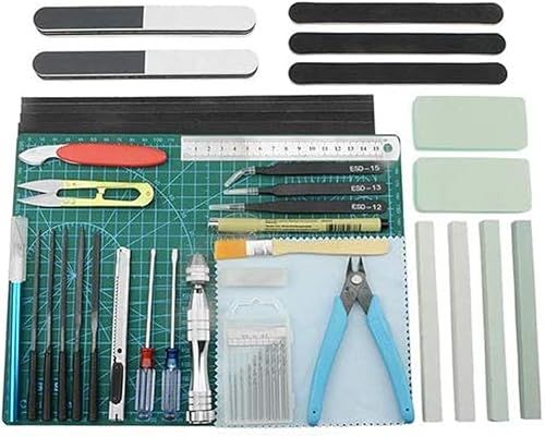 Kit de herramientas profesionales de 38 piezas, modelador, herramientas básicas, juego de manualidades, kit de herramientas de construcción para