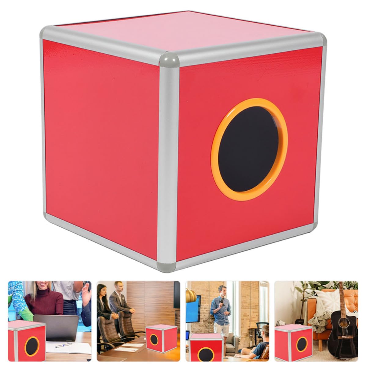 Roja Caja de Rifa de Aleación de Aluminio Acrílico Multifuncional