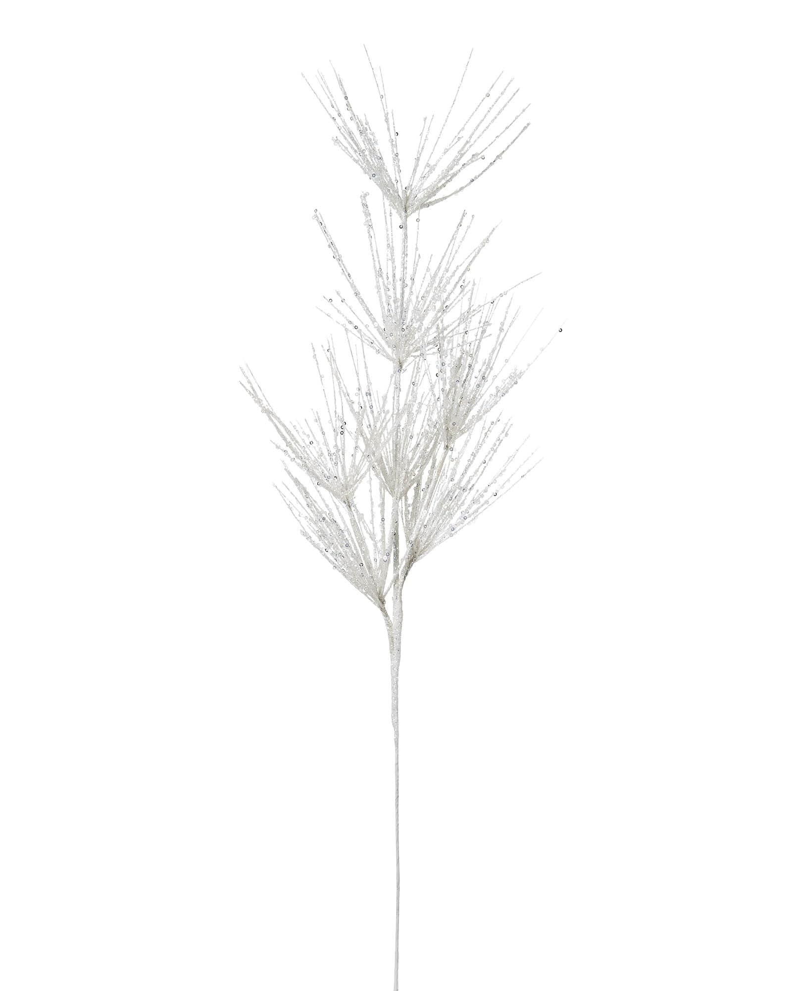Werchristmas White Glitter Firework Christmas Spray – 74 Cm Decorative Stem For Wreaths & Garlands