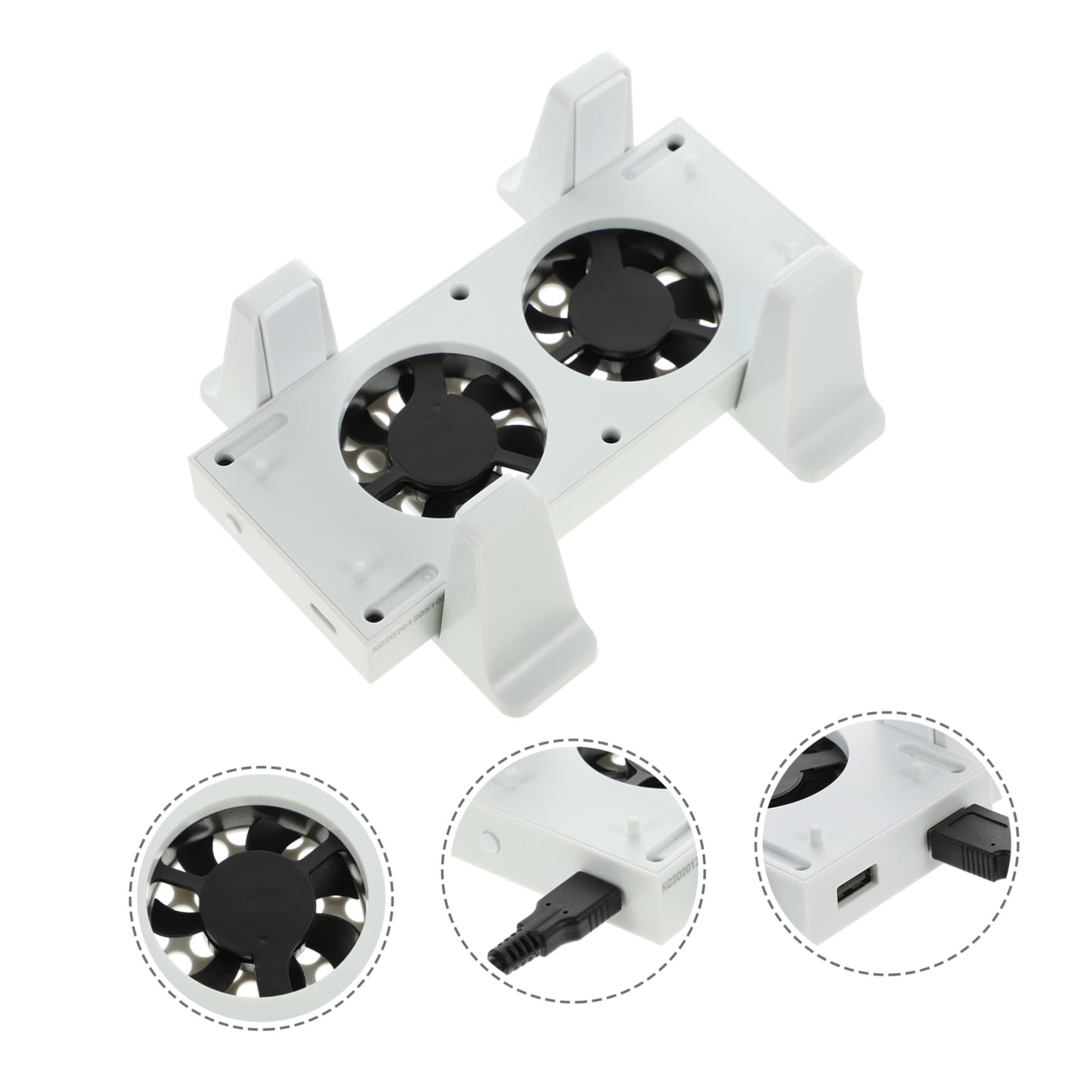 Angoily Soporte para Ventilador de Refrigeración con Base de Abs y Ventiladores de Refrigeración de 3 Niveles Ajustables, Adecuado para Celebracion Verano y Disipación de Calor