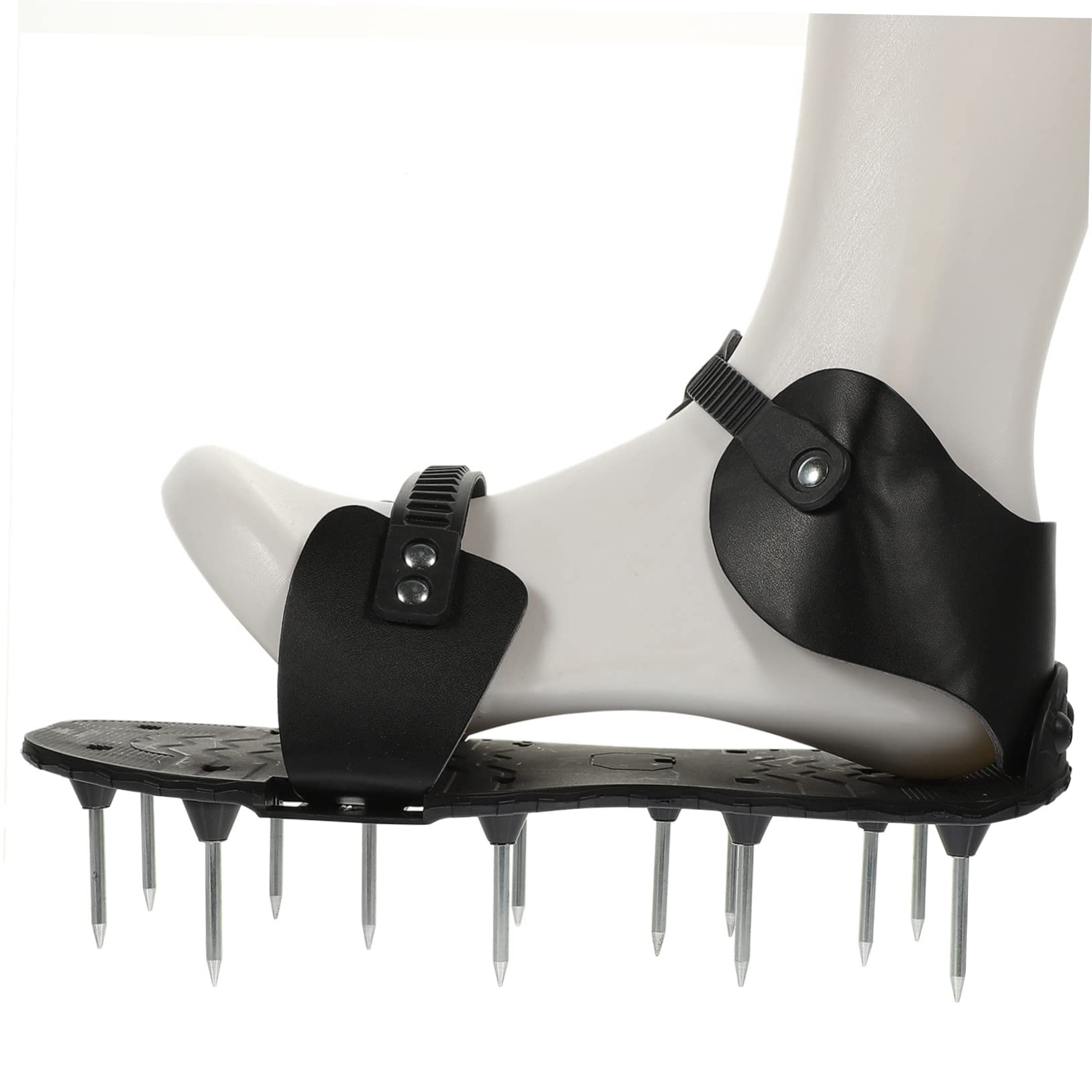 UKCOCO 1 Par de Zapatos Aireadores de Césped Ajustables para Jardinería, Correas Regulables y Púas de PU, Ideales para Airear Suelos y Mejorar la Salud del Césped en Huertos y Patios