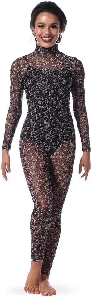 Alexandra Collection Youth Dark Romance Mesh Dance Costume Unitard