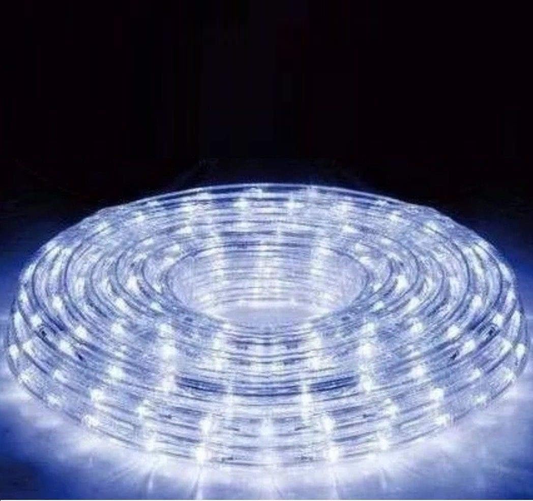 Manguera tira de luz led blanca para jardin, terraza, navidad, fiesta 10m Metros luces impermeable exterior - interior.