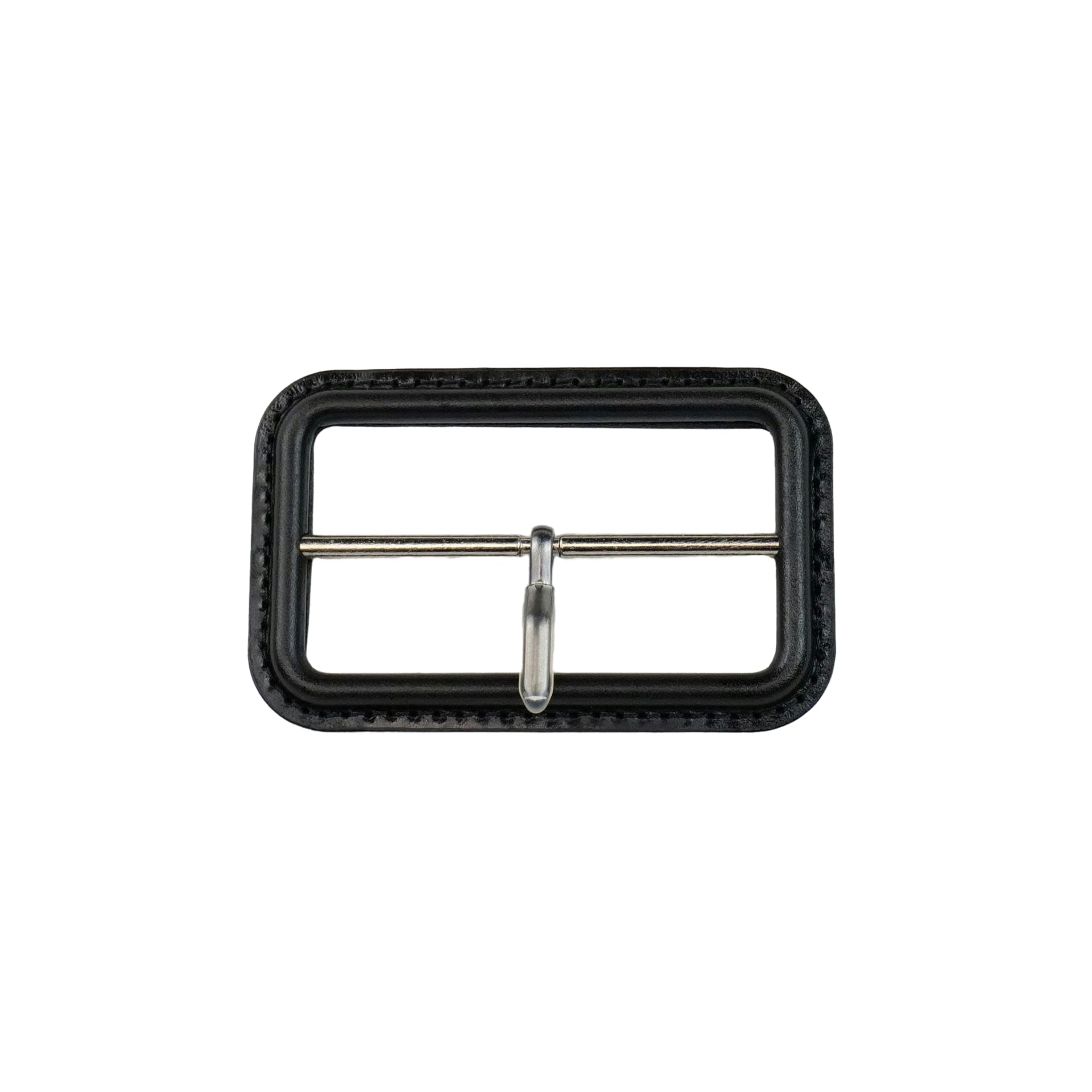 ONURTH Genuine Leather Covered Belt Buckle Kit Inner 60 MM Slide Buckles Replacement Clasp for Backpack Strap windbreaker Pet Collars Diy