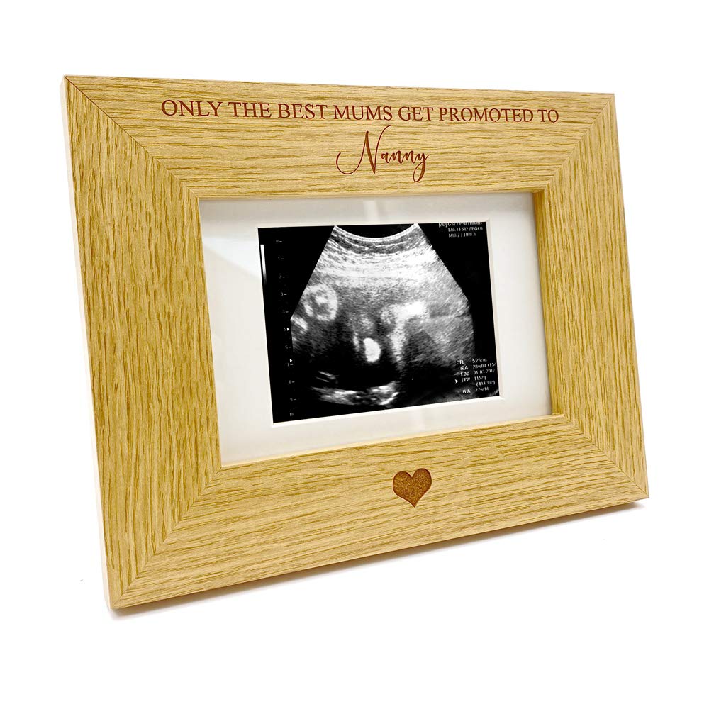 Ukgiftstoreonline Light Brown The Best Mums Get Promoted To Nanny Baby Scan Frame