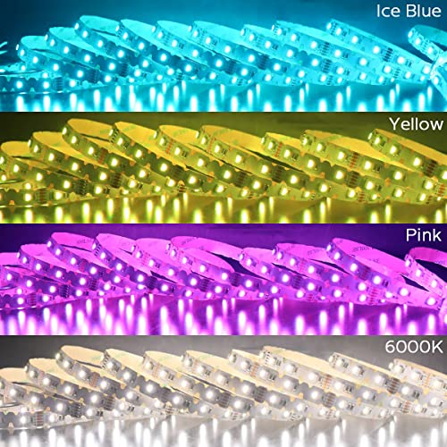 SuperlightingLED 12V 4in1 RGBW LED Strip Lights 360° Bending S Shape RGB+6000K Daylight 16.4ft 240LEDs Dimmable RGBW Color Changing LED Light Strips for DIY Letters Irregular Lighting (RGB+6000K) by SuperlightingLED - Image 6