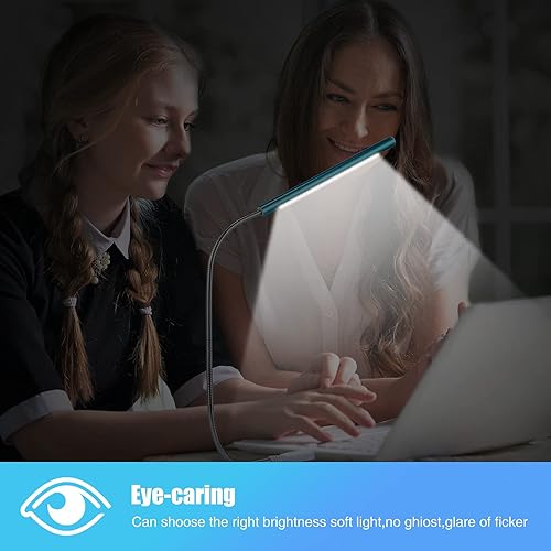 Miniatura 7 de Mudder 2 piezas de luz LED USB para teclado, luz de cuello de cisne, lámpara de computadora de palo flexible, lámpara LED regulable, interruptor