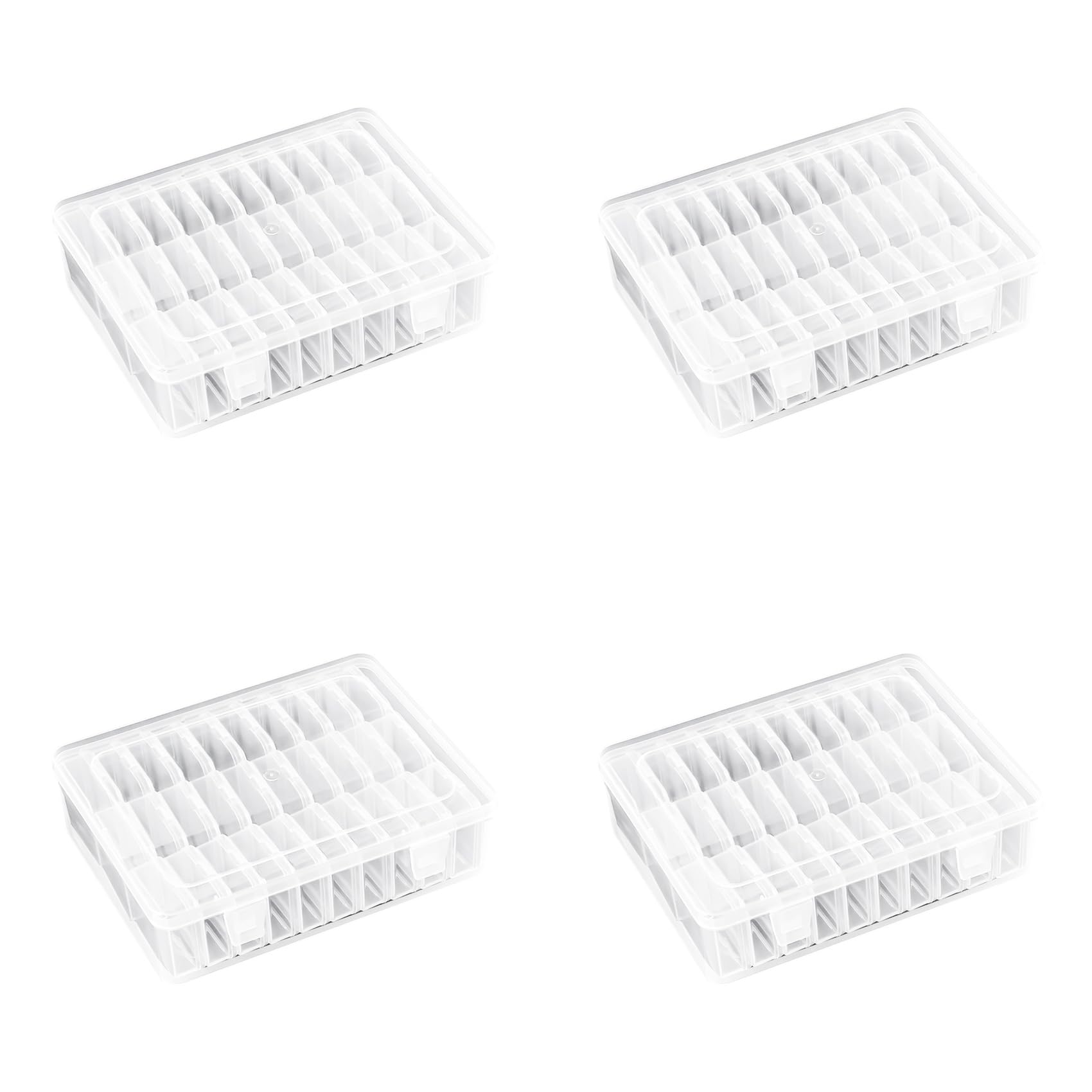 Hndhbfgrt Bead Organizer Box, 120Pcs Small Clear Plastic Bead Storage Containers for Jewelry Making DIY Screws Seeds
