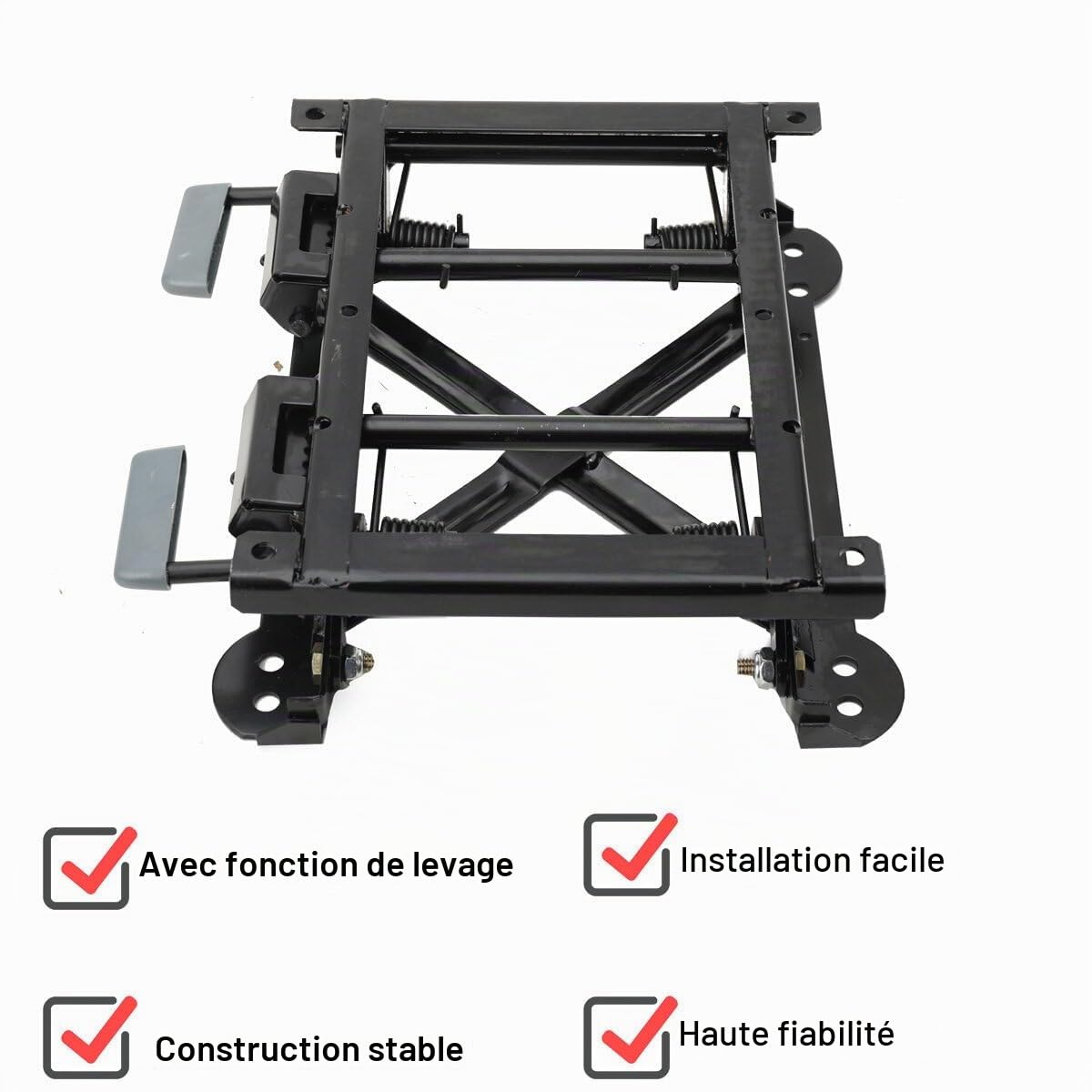 Siège de voiture réglable en hauteur - Base de levage avec fonction de levage - Siège auto réglable en hauteur - Alliage d'acier - 6 niveaux - Plage de réglage de la hauteur : 60 mm