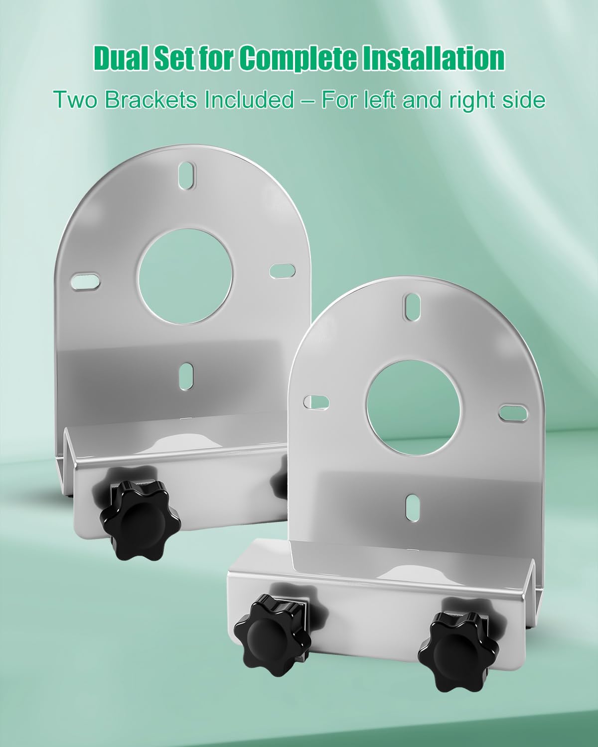 Watermelon Light Bracket for Truck, 2Pcs Stainless Steel Universal Mount, Angled Straight Down, Fits Single & Double Frame Trucks