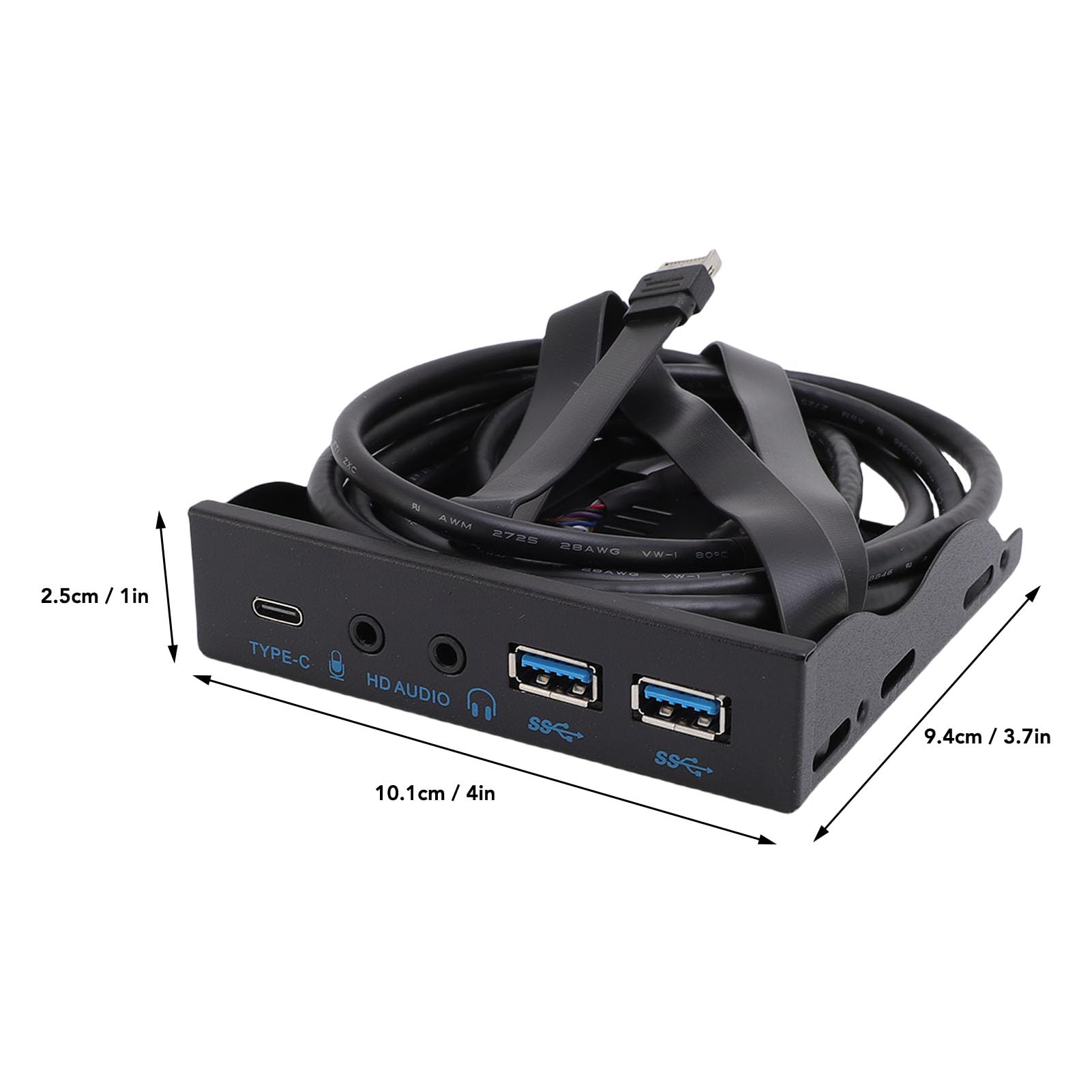 Pongnas Hub Frontale USB per PC, 3.5 Pollici, 19 Pin a USB 3.2 Gen 2 per