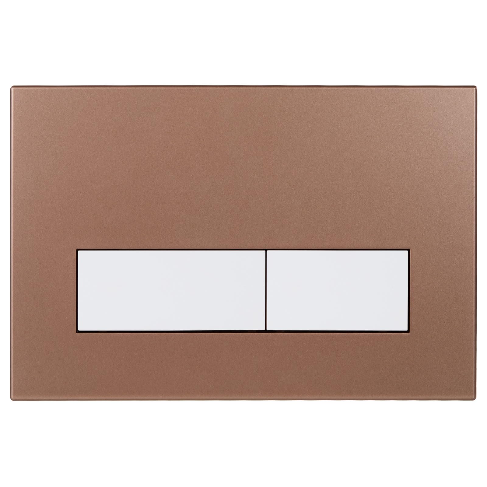 Mendorio Toilet Control Plate, Compatible with Geberit Sigma, UP300 and UP320, with Double Flush Equipped with a Set of Hunting Levers and Installation Frame (Matte Bronze & White Matt Button) — image 1