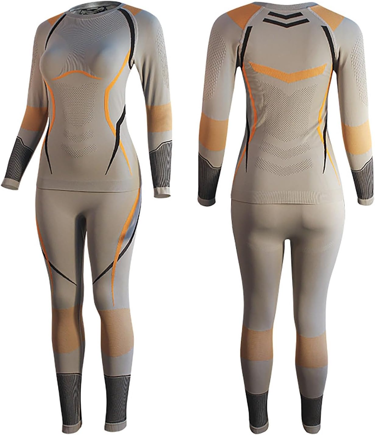 Womens Long Johns Warm Base Layer Top Bottom Fleece Lined Underwear Thermal Underwear Set for Cold Weather