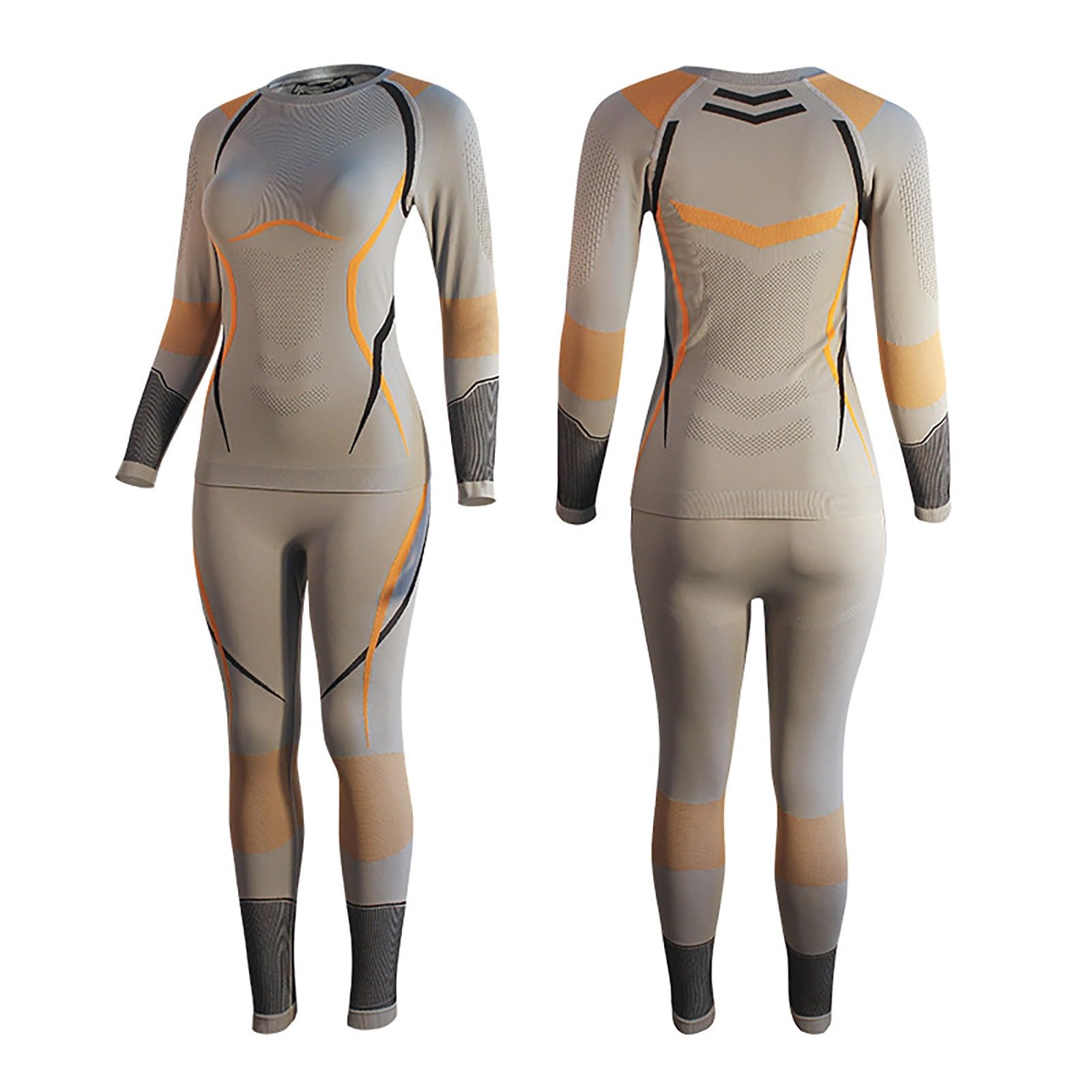 Skiunterwäsche Herren Damen Warm Sport Thermowäsche Leggings Ultraweich Outdoor Unterwäsche Thermoanzug Winter Langarm Funktionsunterwäsche Thermounterhose Thermounterhemd